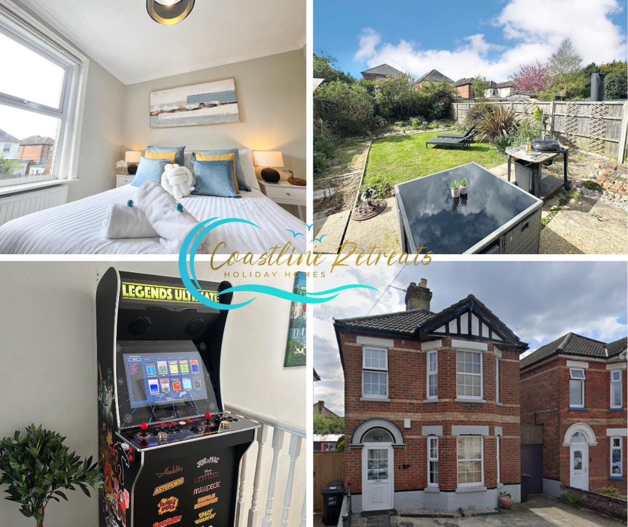 The Capstone Retreat - Beautiful Detached Family Home By Coastline Retreats, Arcade Machine, Parking, Bbq Bournemouth Bagian luar foto